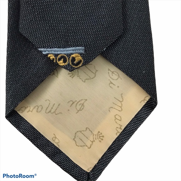 Skinny Tie Vintage Di Marco Slate Blue & Teal - Picture 6 of 9